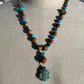 necklace "Desert Summer" Kingman Turquoise & Jasper pendant, Turquoise, Jasper, Animal Fetish, Gift idea, Wild West jewelry, Gender Neutral