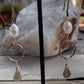 Earrings “Ethereal Drops” Hand Cast Bronze Links and Hooks, Freshwater Pearls, Labradorite, Statement Earrings, Zoom Jewelry, Reiki charged