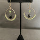 earrings "Forest Hoops" Sterling Hoops, Green Tourmaline, Peridot, Wire wrapped, Statement Earrings, Reiki charged, Hoop Earrings, Gift idea