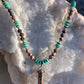 necklace "Leopard in the Sky" Leopardskin Jasper pendant & beads, Afghan Turquoise, Gender Neutral necklace, Reiki charged, Protection stone