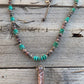 necklace "Leopard in the Sky" Leopardskin Jasper pendant & beads, Afghan Turquoise, Gender Neutral necklace, Reiki charged, Protection stone