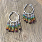 earrings "Rainbow Hoops" sterling hoops, Rainbow earrings, LGBTQ+ jewelry, Pride, Ally, chakra jewelry, Reiki charged, hoop earrings