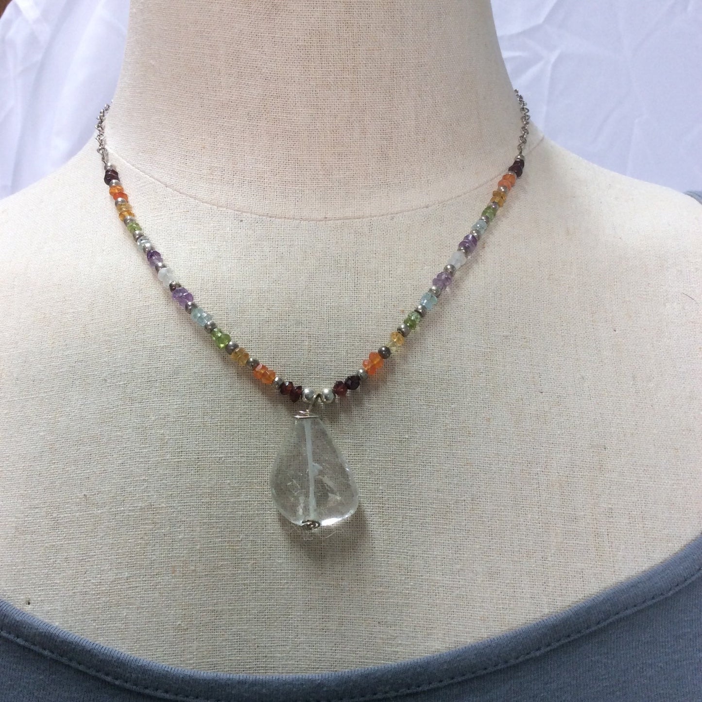 necklace "Sweet Rainbows" quartz pendant, Semi-precious Stones, Pride, Rainbow necklace, LGBTQ+ jewelry, Chakra jewelry, Reiki charged